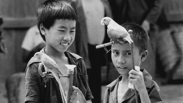 Laotians from the Hmong tribe in a refugee camp in Thailand, July 1979.
