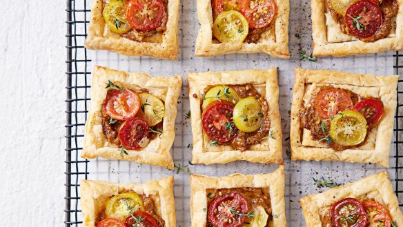 Savoury tomato tartlets.