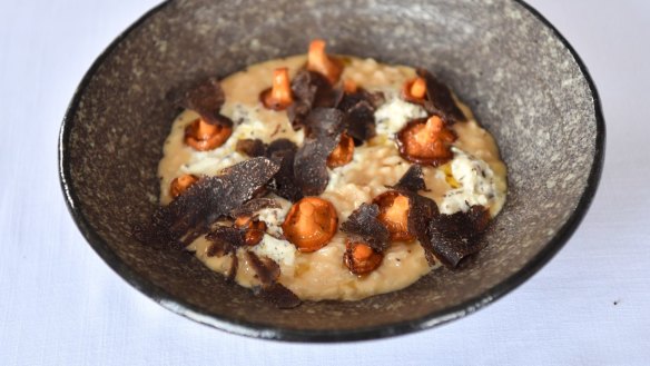 Go-to dish: Risotto with  Tasmanian black truffle.