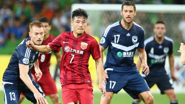 Right: Matthieu Delpierre's calm demeanour, organisational skills and tactical understanding made the difference on the back line against Shanghai.