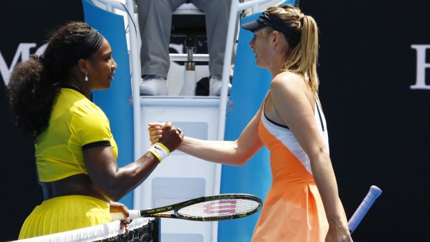 Maria Sharapova after her loss to Serena Williams at the 2016 Australian Open.