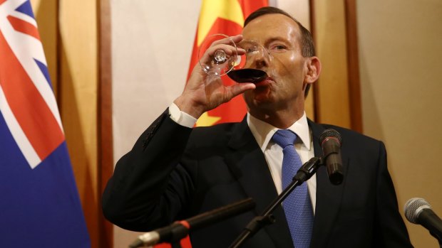 Tony Abbott admits Australia's policies towards China are driven by two emotions: "fear and greed".