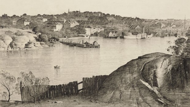 Lloyd Rees, western end of Goat Island, (1932-33). 