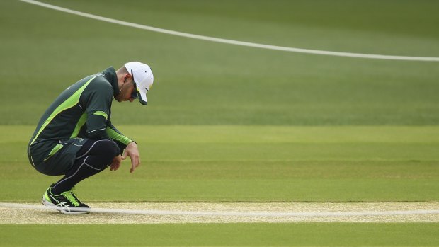 First steps: Michael Clarke hopes to be fit for the World Cup.