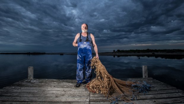 Phil McAdam is the third generation of his family to work as a commercial fisherman in Port Phillip Bay: "It's not a job, it's a way of life."