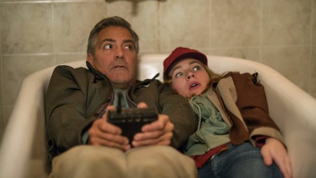 Sci-fi epic: George Clooney and Britt Robertson in <i>Tomorrowland.</i>