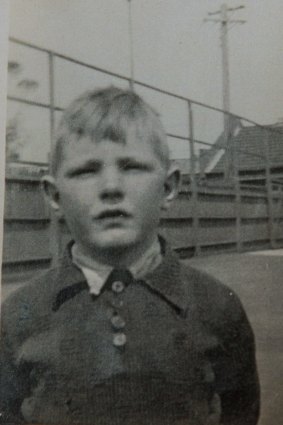Good and bad times: Seven-year-old Bruce Missen in 1939 when he started at the Victorian College for the Deaf.