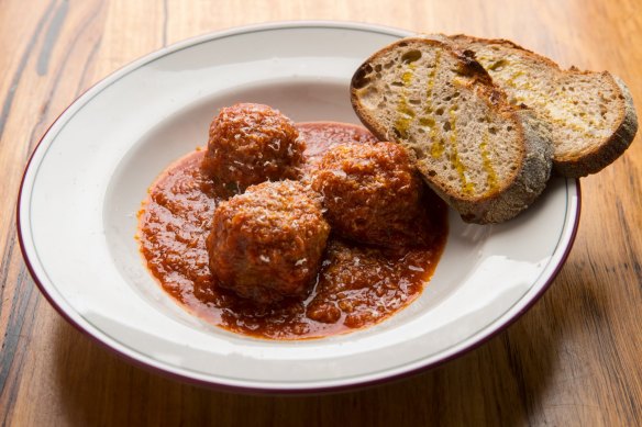 Nonna's meatballs are served with or without pasta.