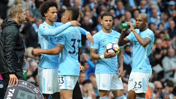 Cruising victory: Manchester City were completely dominant of Liverpool on Saturday.