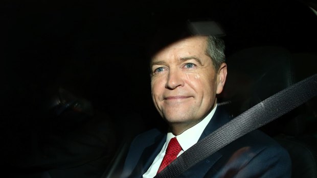 Bill Shorten leaving the royal commission on Wednesday.