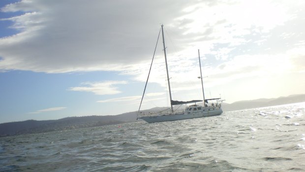 The yacht Four Winds was moored off Hobart in 2009.