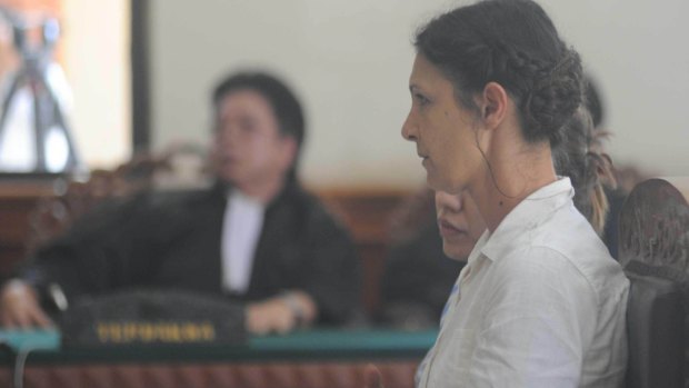 Sara Connor in Denpasar District Court on Monday.