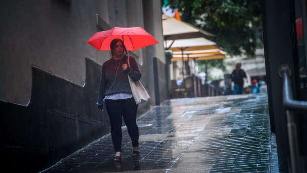 Melbourne experiences its first Autumn rains after a dry spell.