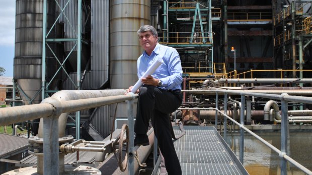 Moreton Bay mayor Allan Sutherland at the old Petrie paper mill, which will be converted into a university precinct.