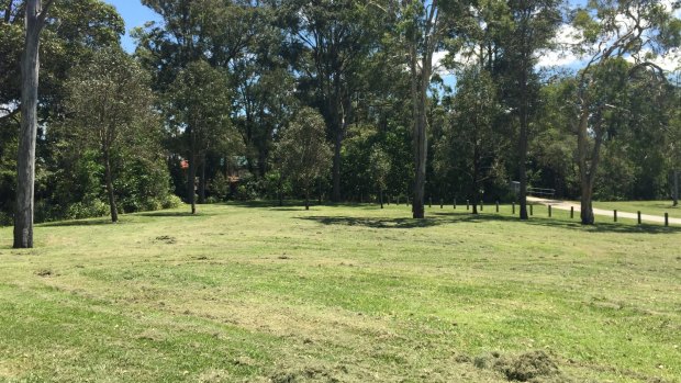 The park in Taigum where the young woman was sitting when she was assaulted.
