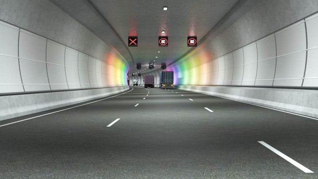 An artist's impression of the West Gate Tunnel. 