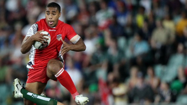 Versatile: Michael Jennings plays for Tonga against Ireland at the 2008 Rugby League World Cup.