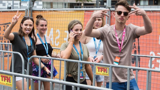 School-leavers arrived in their thousands at the Gold Coast on Saturday for week-long partying.