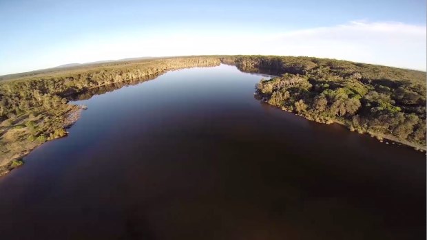 Taree Public School students flew a drone above the Manning River to capture the north coast landscape.  