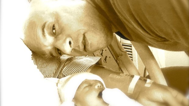 Vin Diesel and his newborn daughter, Pauline.