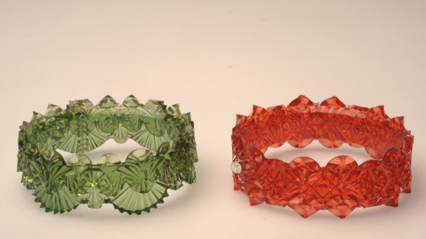 Cuffed: Bracelets from Kath Inglis' "Doily" collection.