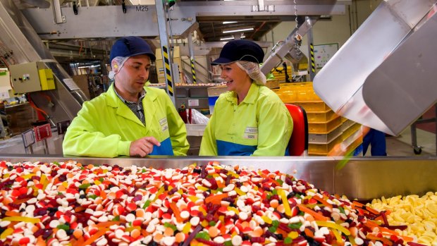 Factory manager Vince Giovanniello at the Allen's Lollies factory in Broadford.