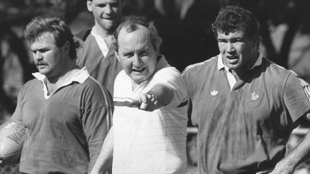 The right man for the job? Alan Jones coaching the Wallabies in 1987.