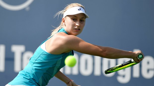 Battling back: Gavrilova recovered from a set down to upset the tournament's second seed.