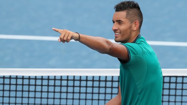 Confident: Nick Kyrgios is ready to breakthrough with a maiden grand slam victory in Flushing Meadows.