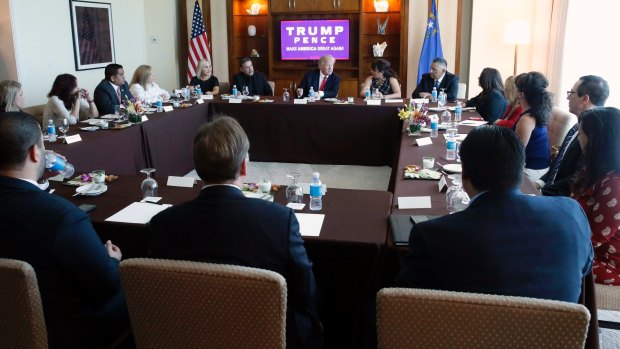 Donald Trump meeting with Hispanic leaders and small business owners roundtable last week.
