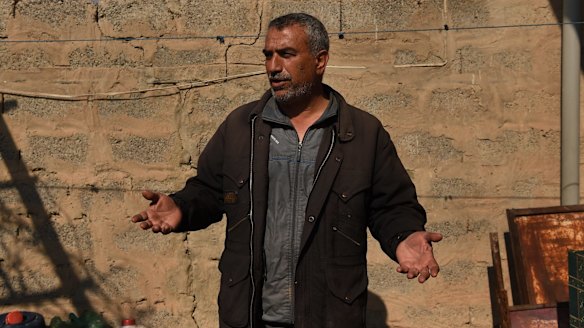 Yusuf Abbas, 51, at his home in the suburbs of East Mosul. Yusuf and his wife saw Australian Islamic State member Neil Prakash.