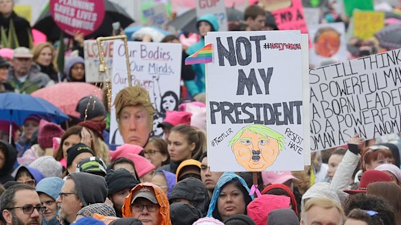 Protesters in San Francisco on Saturday. 