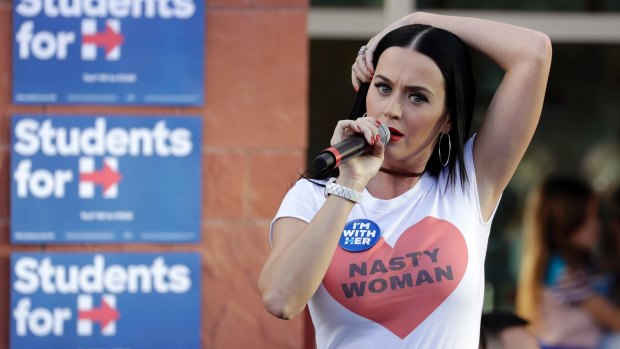 Katy Perry campaigned for Hillary Clinton during the presidential campaign and is part of the "Artist Table" for the Women's March.