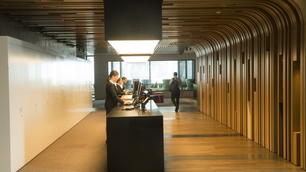 Westpac's new offices at Barangaroo, Sydney, which have an outsourced concierge service.
.