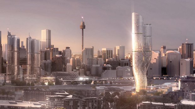 An impression by fjmt architects of a $500 million hotel being built by The Star at Darling Harbour.to be operated by The Ritz-Carlton chain.