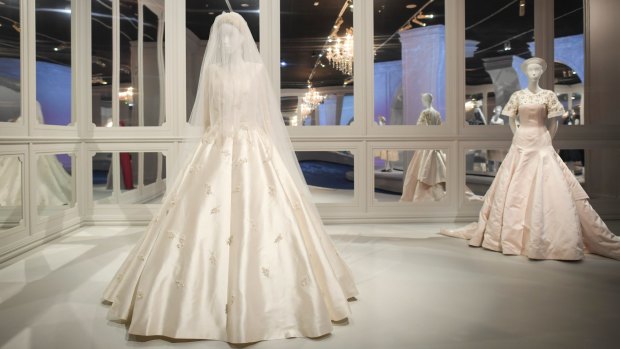 Classic Dior: Miranda Kerr's wedding gown, worn down the aisle just months ago.