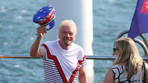 Sir Richard Branson in Sydney on Tuesday.