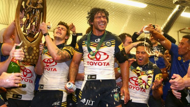 Tuning in: Johnathan Thurston and the Cowboys drew a big audience to watch their grand final win over the Brisbane Broncos on Sunday.