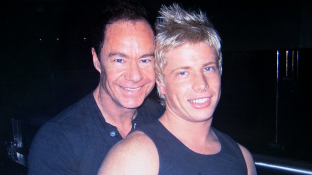 Matthew Leveson (right) with his partner Michael Atkins, who was acquitted of his murder.