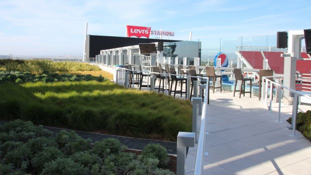 Grass on the roof: Fans can watch the game from a rooftop lawn.