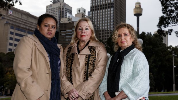 Ireen Prakash (left), Irene Kramer (centre) and Elizabeth Anderson feel abandoned by the National Union of Workers.