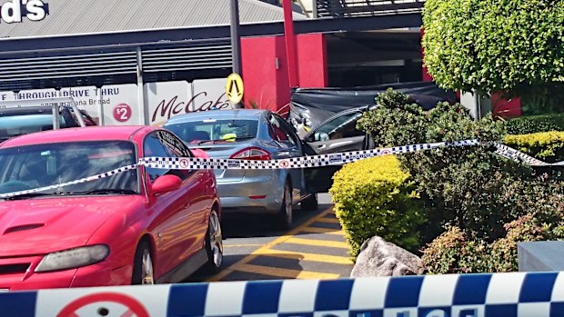 Police are investigating the fatal shooting of a woman at Helensvale McDonald's on Thursday.