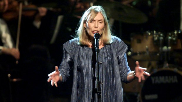 Joni Mitchell, 72 this year, pictured during a television tribute to her in 2000.



