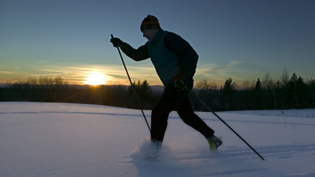 Cross country skiing in Vermont.