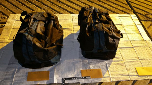 Sports bags, allegedly full of cocaine, intercepted at the Parsley Bay boat ramp on Christmas Day 2016.
