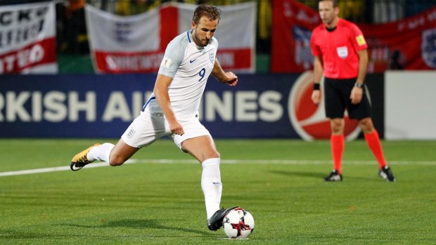 Captain's knock: Harry Kane scores yet again for England as the rest of the team struggled.