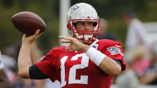 New England Patriots quarterback Tom Brady during a joint practice with the New Orleans Saints.