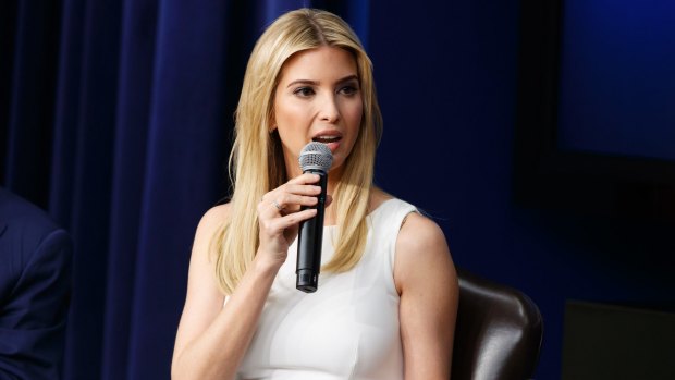 Ivanka Trump speaks during a town hall with business leaders in Washington on Tuesday.