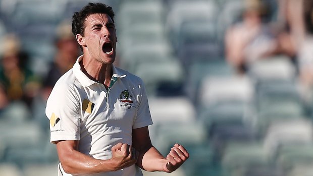 Worth the risk: Australian paceman Mitchell Starc carried a heavy workload in the Perth Test.