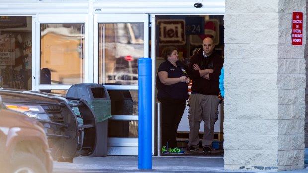 Saturday's shooting in New Mexico followed the December shooting of a woman by her toddler in this Idaho Walmart store (pictured here). 